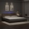 vidaXL Cadru de pat lumini LED, cappuccino, 200x200 cm piele ecologică 3214047