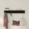 VidaXL Răcător de paltoane montat pe perete cu raft Stejar negru 874364