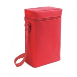 Geanta Termoizolanta 3L (2x1.5L), Maner Reglabil, Rosu/Albastru, 19x34x10cm, Material Durabil 600D, Frigider Portabil