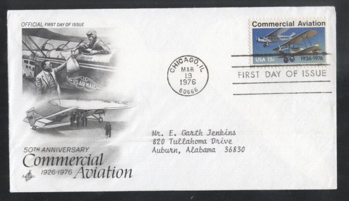 United States 1976 Commercial aviation FDC K.700