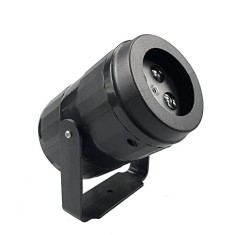 Proiector LED pentru Craciun, cu jocuri de lumini si figurine, rezistent la apa si inghet, alimentare la retea, din ABS si metal, negru