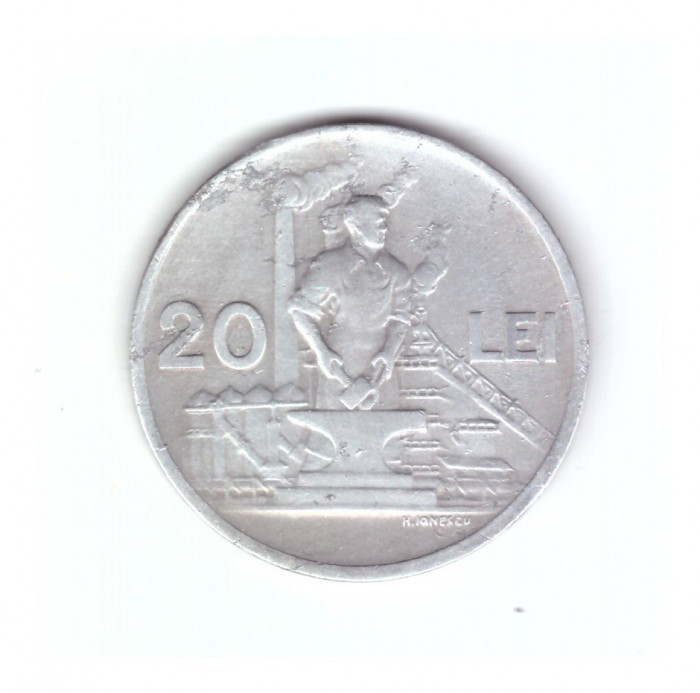 Moneda 20 lei 1951, stare buna, cu depunere de material, curata