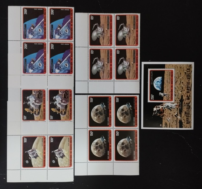 Volta Sup.-,Apollo 11-4 x 5 Valori in BLOC+ 1 Colita-Neobliterate-.BK 14A