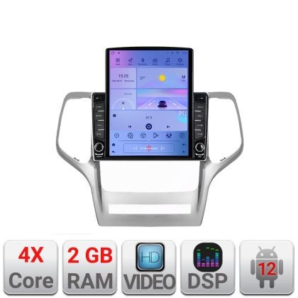 Navigatie Jeep Gran Cherokee 2011-2013 K-grche ecran tip TESLA 9.7&quot; cu Android Radio Bluetooth Internet GPS WIFI 2+32 CarStore Technology