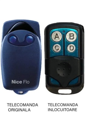 Telecomanda poarta garaj Nice Flo 2 R-S cu cod programabil 1024 de combinatii si DIP-SWITCH 433.92MHz /cu functie de autoinvatar foto