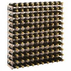 Suport sticle de vin pentru 120 sticle, lemn masiv de pin foto