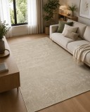 Cumpara ieftin Covor Model Jersey Home A769 E515, Marime 100 x 200 cm, Bej, Fara fir, Tesatura plata, Antialergic, Polipropilena, Hidrofug,Bucatarie, Hol, Balcon,Ter