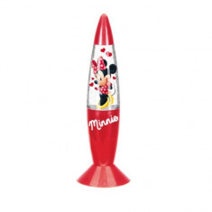 Lampa de veghe cu sclipici Disney Minnie Mouse 402536, Rosu foto