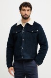 Pepe Jeans geacă din velur culoarea bleumarin, de tranzitie, PM4027185