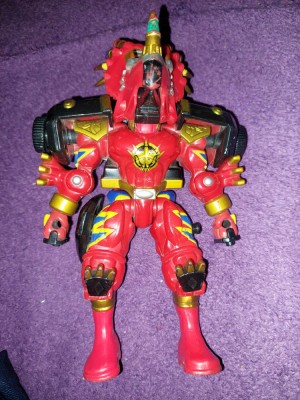 Figurina Mare vintage,Bandai Power Rangers Dino Thunder Red Ranger Centrasaurus foto