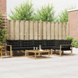 vidaXL Set de canapele de exterior 6 pcs Alb și negru 79 x 79 x 37 cm 3388714