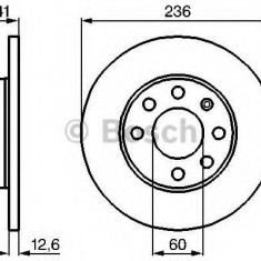 Disc frana OPEL CORSA B (73, 78, 79) (1993 - 2002) BOSCH 0 986 479 B20