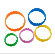 Set 5 forme decupatoare in forma de Cerc, pentru biscuiti sau gogosi, 9 cm, 517COF