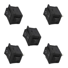 Set 5 Intrerupatoare mici negre on/off