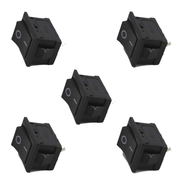 Set 5 Intrerupatoare mici negre on/off