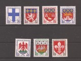 Franta 1958 - Stemele oraselor franceze, MNH, Nestampilat