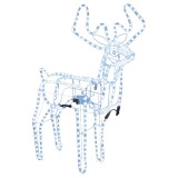 Cumpara ieftin Figurine ren de Craciun cu cap mobil, alb rece, 76x42x87 cm