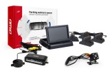 Kit senzori de parcare AMiO TFT02 4,3 cu camera HD-315-LED, 4 senzori negri Truck, afisaj, asistent parcare cu activare automata la marsarier