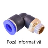 Mufa rapida cot din plastic cu filet metalic M16, fi 6