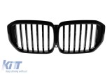 Grile rinichi cu nervuri unice vopsite &icirc;n negru, potrivite pentru BMW X5 G05 dupa 2023 Performance AutoTuning