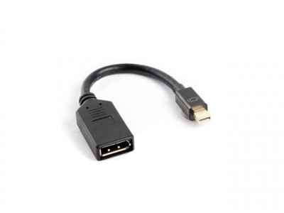 Adaptor mini DisplayPort tata la DisplayPort Mama, cablu minidp thunderbolt 13cm foto