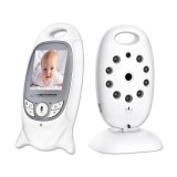 Baby monitor video , ecran LCD 2 inch, comunicare bidirecțională, vedere nocturnă, monitorizare temperatură, VOX, 8 c&acirc;ntece de leagăn