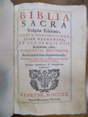 Biblia Sacra Vulgatae Editionis Sixti Pontificis Max, Venetiis 1720 foto