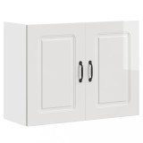 Dulap de bucatarie &quot;Kalmar&quot; din lemn prelucrat alb lucios