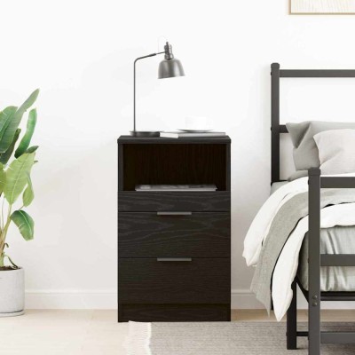 vidaXL Dulap de noapte Stejar negru 40 x 35 x 65 cm Lemn compozit 862741 foto