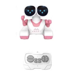 Jucarie interactiva robot inteligent muzical cu telecomanda, roz