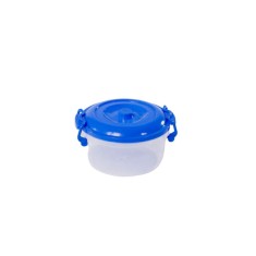 Cutie Depozitare Alimente STERK, 2L, 21x11 cm, Rotunda cu Capac si Manere, Plastic Transparent, Cutii din Plastic Depozitare Alimente, Cutie Alimentar foto