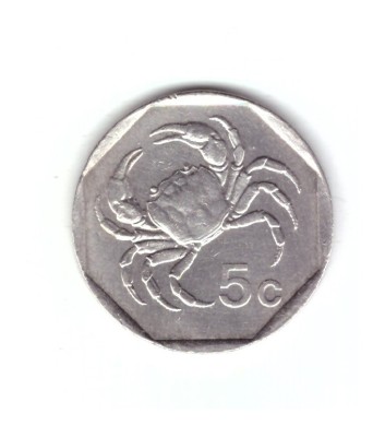 Moneda Malta 5 cents/centi 1991, stare buna, curata foto