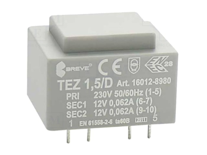 Transformator PCB &icirc;ncapsulat 1.5VA 230V AC