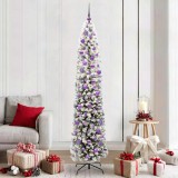 vidaXL Brad de Crăciun artificial Verde 210 cm PVC și oțel și plastic 3395037