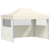 Cumpara ieftin Cort de petrecere pliabil cu 3 pereti, crem, 3 x 4 m, otel