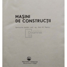 Petre Popescu - Masini de constructii (editia 1966)