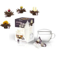 Set cadou Creano ErbluhTeelini ceai negru, pahar cu capac, 8 flori de ceai, 200 ml