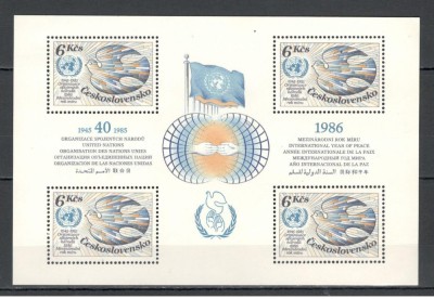 Cehoslovacia.1985 40 ani nastere ONU-Bl. XC.575 foto