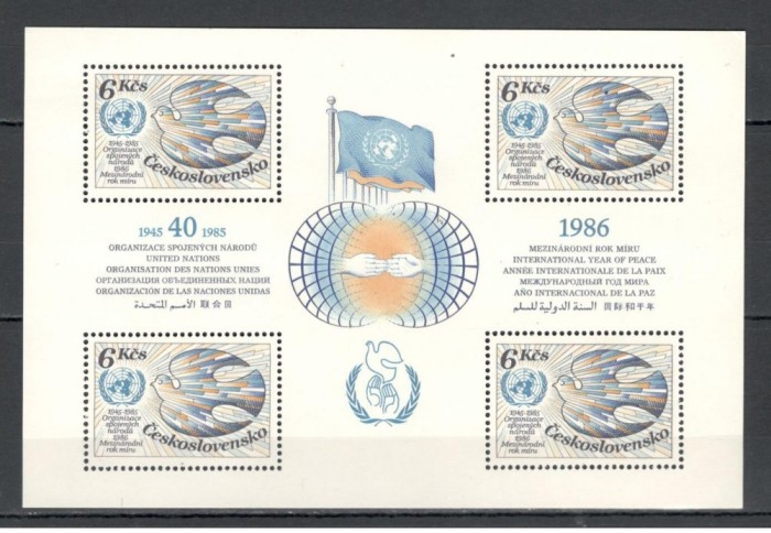 Cehoslovacia.1985 40 ani nastere ONU-Bl. XC.575