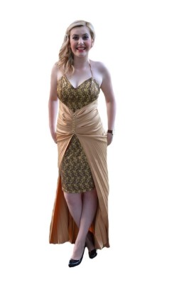 Rochie Lunga De Seara Eleganta Tinereasca Aurie 36 38 40