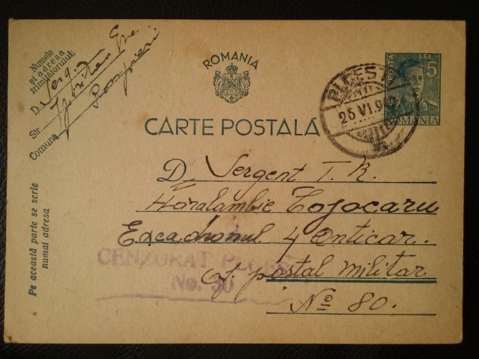 1942-C.P.circ.-CENZURAT-Ploiesti 30