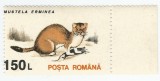 Rom&acirc;nia, LP 1318/1993, Animale (uzuale), h. cretată, deplas. dant., eroare, MNH, Nestampilat