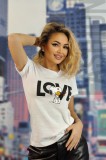 U828-2 Tricou casual cu imprimeu text &quot;love&quot;, L, L/XL