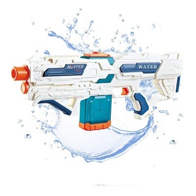 Pistol cu ap&amp;Auml; electric pentru copii &amp;Egrave;i adul&amp;Egrave;i, 14+ ani, rezervor 600ml, baterie 1200mah, jet puternic electric burst, alb/albastru foto