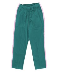 Pantaloni Medicali Pe Stil, Turcoaz inchis cu dunga Roz deschis cu Elastan cu Elastic - 2XL, talia-3-92cm foto