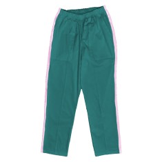 Pantaloni Medicali Pe Stil, Turcoaz inchis cu dunga Roz deschis cu Elastan cu Elastic - L