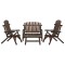 Gossi set mobilier de gradina, 4 piese, lemn masiv de molid