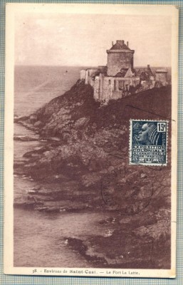 AD 245 C. P. VECHE -ENVIRONS DE SAINT-CAST-LE FORT LA LATTE-FRANTA-CIRCULATA1932 foto