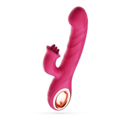Vibratoare iepuras - Crushious Mirenca Vibrator Iepuras cu Miscari in Capat pe Punctul G si Trio de Limbi Exceptional foto