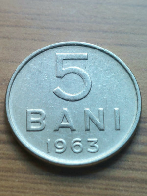 Moneda Romania 5 bani 1963 foto
